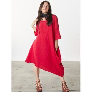 bryn Walker Sz. L 100% Heavy Linen Naida Asymmetrical HemTunic